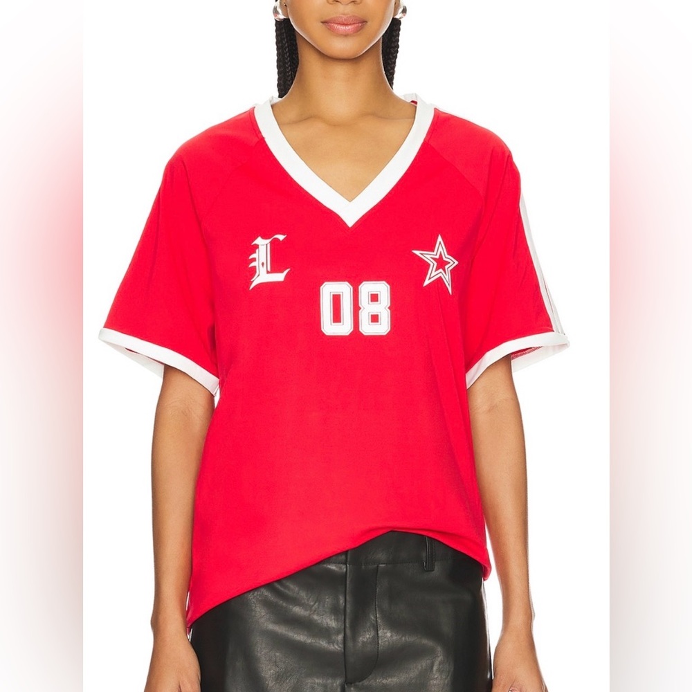 Lioness Red Jersey with Star and Number